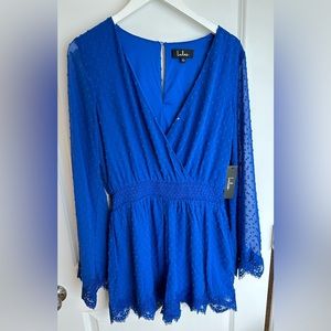 Lulus romper, size large, royal blue